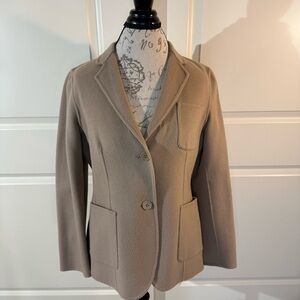 NWOT Talbots Wool Blend Tan Blazer 14P